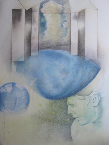 Dessin intitulée "Nature morte II ave…" par Anne Lanci, Œuvre d'art originale, Crayon