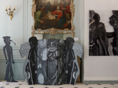 Dessin intitulée "Vue Exposition Meaux" par Anne Langérôme, Œuvre d'art originale, Autre