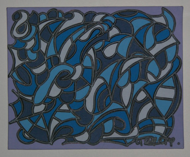 Peinture intitulée "Graph 5/16" par Anne-Laure Burel, Œuvre d'art originale, Huile