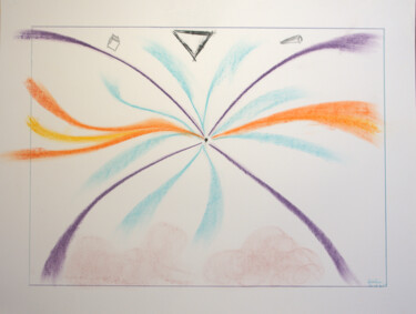 Tekening getiteld "Expansion de la vie…" door Anne Laure Klein, Origineel Kunstwerk, Pastel