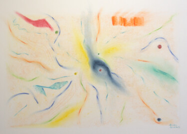 Drawing titled "Vie infinie" by Anne Laure Klein, Original Artwork, Pastel