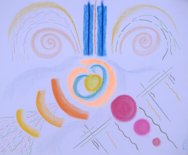 Zeichnungen mit dem Titel "Joie des micro élém…" von Anne Laure Klein, Original-Kunstwerk, Pastell
