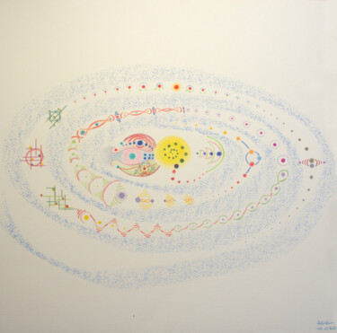 Рисунок под названием "Évolution harmonieu…" - Anne Laure Klein, Подлинное произведение искусства, Пастель