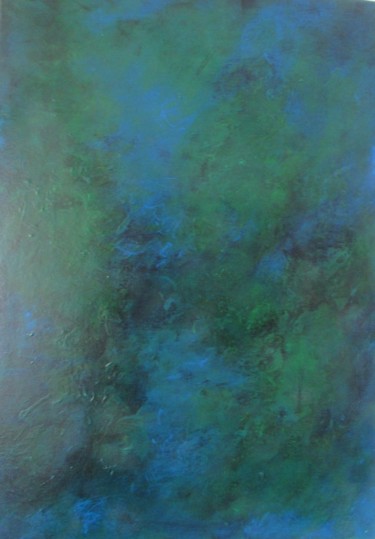 Peinture intitulée "cascade bleue" par Anne Lerbs, Œuvre d'art originale, Acrylique