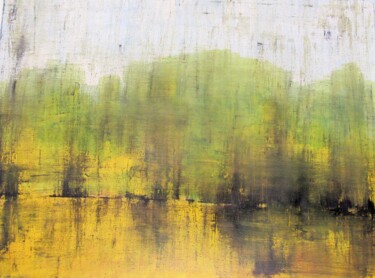 Peinture intitulée "rive d'or" par Anne Lerbs, Œuvre d'art originale, Acrylique
