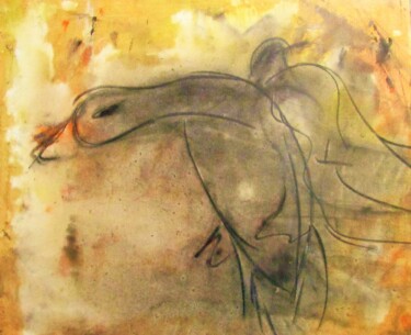 Peinture intitulée "canard" par Anne Lerbs, Œuvre d'art originale, Acrylique