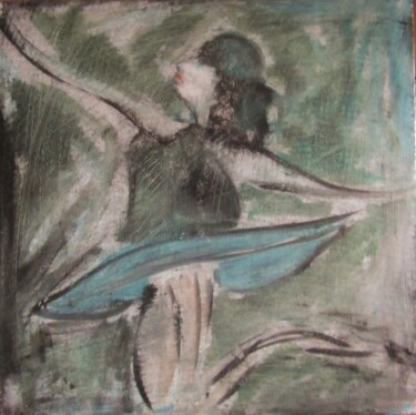 Peinture intitulée "danseuse bleue" par Anne Lerbs, Œuvre d'art originale, Acrylique