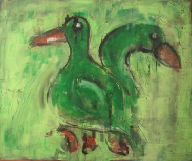 Painting titled "canards" by Anne Lerbs, Original Artwork, Acrylic