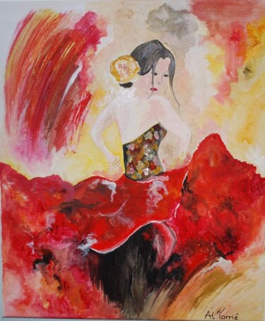 Peinture intitulée "L'impétueuse flamen…" par Anne-Lucie Tarrié, Œuvre d'art originale, Huile