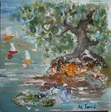 Peinture intitulée "Le vieil arbre & la…" par Anne-Lucie Tarrié, Œuvre d'art originale, Huile