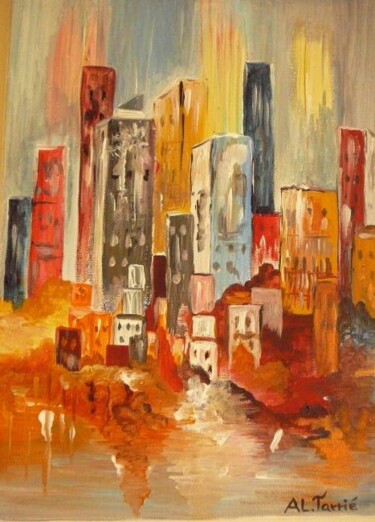 Peinture intitulée "Walk in New York" par Anne-Lucie Tarrié, Œuvre d'art originale, Huile