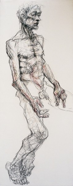 Geants 1 Peinture intitulée "Geants 1" par Anne Malvy, Œuvre d'art originale, Pastel