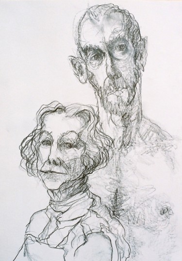 「Double portrait min…」というタイトルの描画 Anne Malvyによって, オリジナルのアートワーク