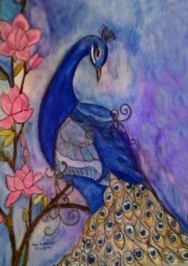 PAON 30x40 cm © par ANNE BAZABIDILA