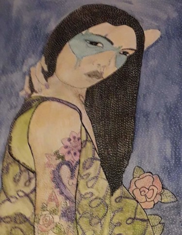 Peinture intitulée "A  TERME" par Anne Bazabidila, Œuvre d'art originale, Aquarelle