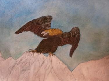 Painting titled "ÁGUILA REAL" by Anne Bazabidila, Original Artwork, Ink