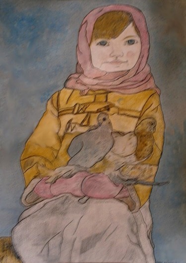 「POUPÉE RUSSE」というタイトルの絵画 Anne Bazabidilaによって, オリジナルのアートワーク, インク