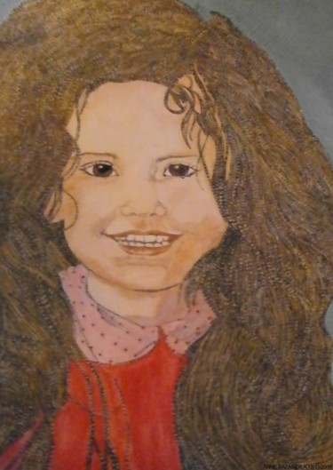 Pintura intitulada "PRETTY GIRL" por Anne Bazabidila, Obras de arte originais, Tinta