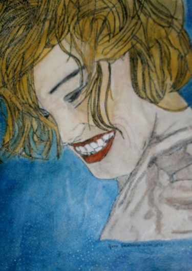 Painting titled "JE SUIS BLONDE ET J…" by Anne Bazabidila, Original Artwork, Ink