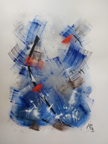 Painting titled "Vibrations" by Anne-Marie Breton, Original Artwork, Watercolor