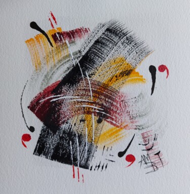 Malerei mit dem Titel "Intérieur" von Anne-Marie Breton, Original-Kunstwerk, Aquarell