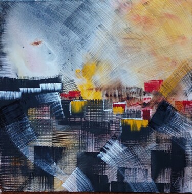 Картина под названием "Le chaos sublimé" - Anne-Marie Breton, Подлинное произведение искусства, Акварель
