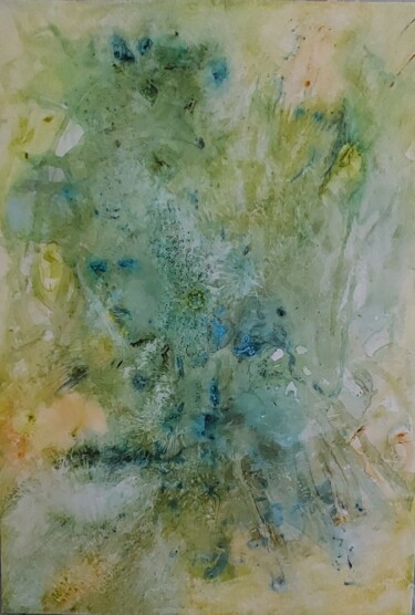 Peinture intitulée "Surgissement" par Anne-Marie Breton, Œuvre d'art originale, Aquarelle