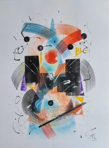 "Regards intuitifs" başlıklı Tablo Anne-Marie Breton tarafından, Orijinal sanat, Suluboya