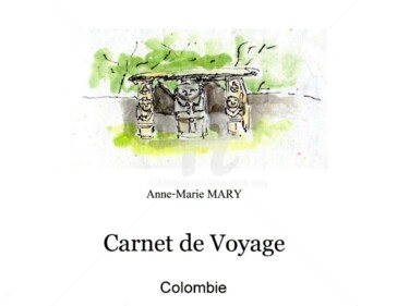 Tekening getiteld "Carnet de voyage en…" door Anne-Marie Mary, Origineel Kunstwerk