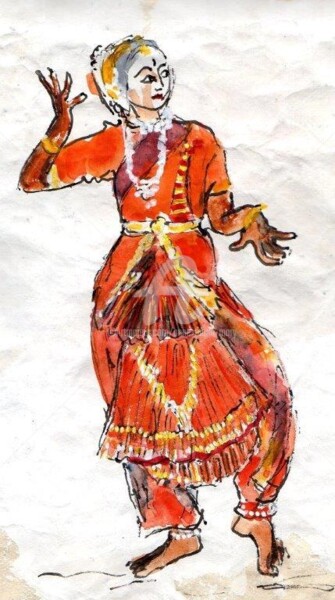 "Inde du sud (danseu…" başlıklı Tablo Anne-Marie Mary tarafından, Orijinal sanat