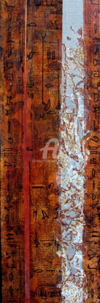 Schilderij getiteld "Mémoire du Temps n°…" door Anne-Marie Mary, Origineel Kunstwerk, Acryl Gemonteerd op Frame voor houten…