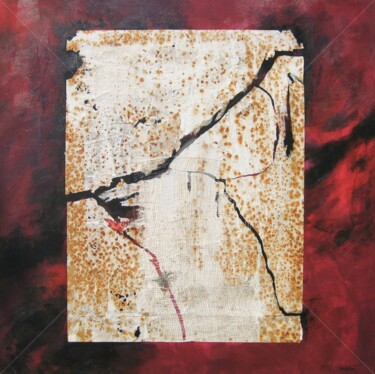 Painting titled "Mémoire oubliée n°4" by Anne-Marie Mary, Original Artwork, Acrylic Mounted on Wood Stretcher frame