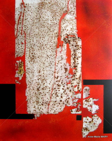 Collagen mit dem Titel "mémoire du temps n°…" von Anne-Marie Mary, Original-Kunstwerk