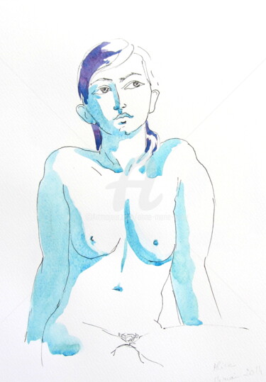Drawing titled "Croquis Alys 14 mai…" by Anne-Marie Mary, Original Artwork, Other