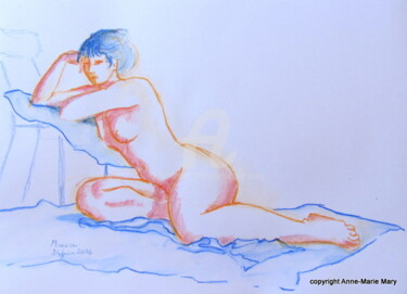 Drawing titled "Croquis Maeva (3) 2…" by Anne-Marie Mary, Original Artwork