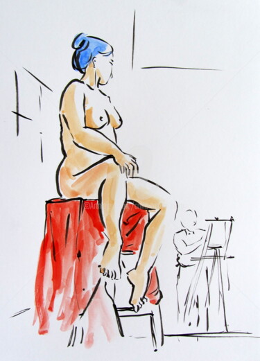 Drawing titled "natalia (1) 16 sept…" by Anne-Marie Mary, Original Artwork
