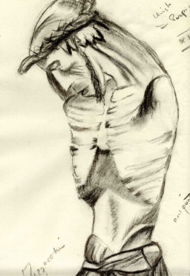 Dessin intitulée "c de fusain sur pap…" par Anne Marie Mazzocchi, Œuvre d'art originale, Autre