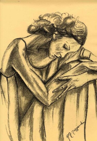 Dibujo titulada "c de la peine" por Anne Marie Mazzocchi, Obra de arte original, Otro