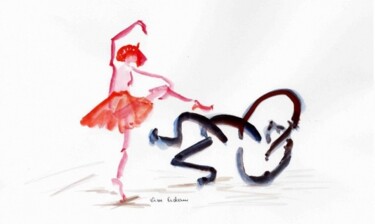 Dessin intitulée "la danse du ventre" par Anne Marie Mazzocchi, Œuvre d'art originale