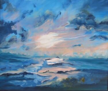 Painting titled "corniche In Diable…" by Anne Marie Mazzocchi, Original Artwork, Oil