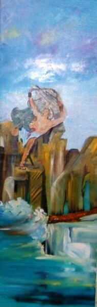 Painting titled "2-triptyque prométh…" by Anne Marie Mazzocchi, Original Artwork