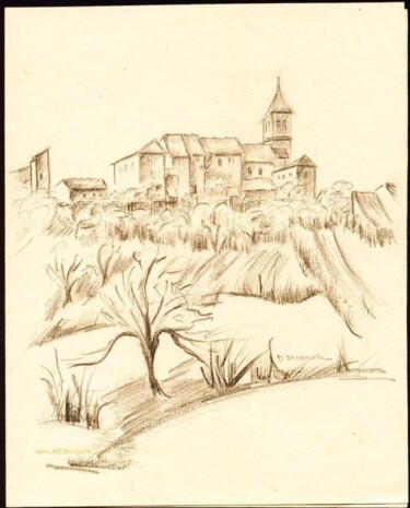 Drawing titled "flaugnac" by Anne Marie Mazzocchi, Original Artwork