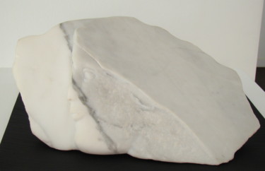 Sculpture titled "femme marbre" by Anne Marie Mermet, Original Artwork, Stone