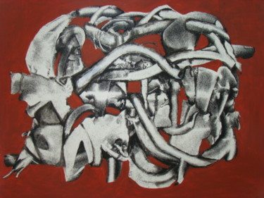 Malerei mit dem Titel "imaginaire 2" von Anne Marie Mermet, Original-Kunstwerk, Acryl
