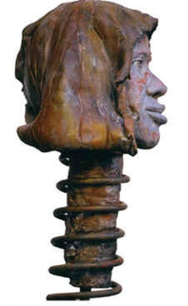 Sculpture intitulée "africa.jpg" par Anne Marie Mermet, Œuvre d'art originale, Terre cuite