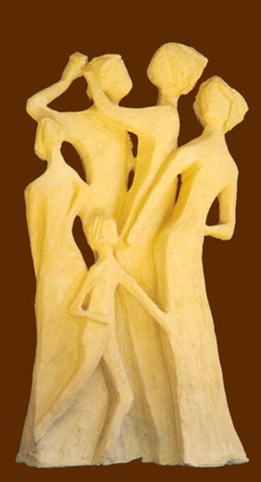 Sculpture titled "familias." by Anne Marie Mermet, Original Artwork, Terra cotta