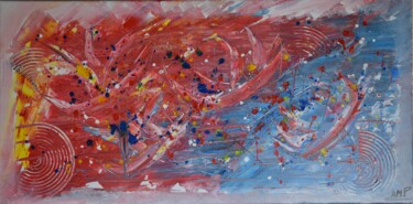 Painting titled "Symphonie colorée" by Anne Marie Palaze, Original Artwork, Acrylic