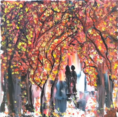 Painting titled "Promenade" by Anne Marie Palaze, Original Artwork, Acrylic
