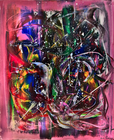 Картина под названием "Univers coloré" - Anne Marie Palaze, Подлинное произведение искусства, Акрил