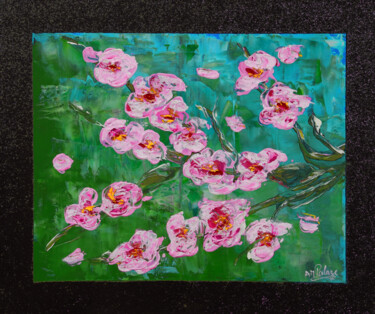 Painting titled "Sakura" by Anne Marie Palaze, Original Artwork, Acrylic
